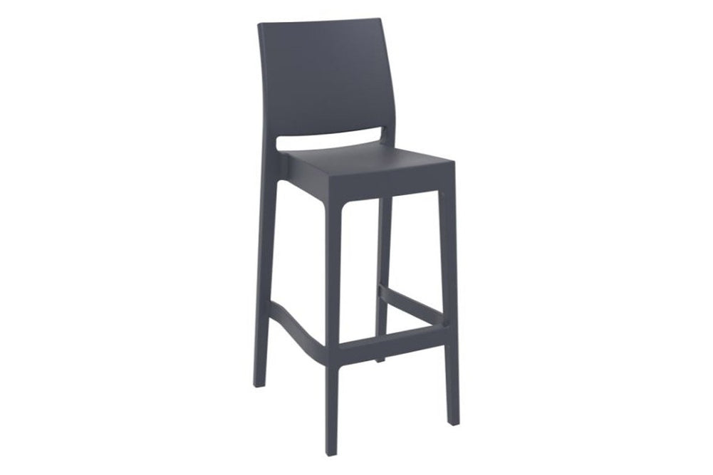 Hospitality Plus Maya Bar Stool - 750mm Seat Height [1080H x 400W]-anthracite  