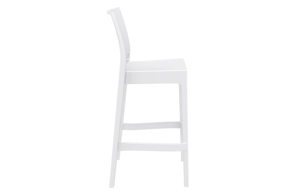 Hospitality Plus Maya Bar Stool - 750mm Seat Height [1080H x 400W]-white  