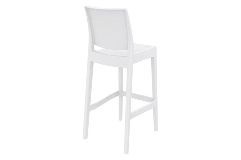 Hospitality Plus Maya Bar Stool - 750mm Seat Height [1080H x 400W]-white  