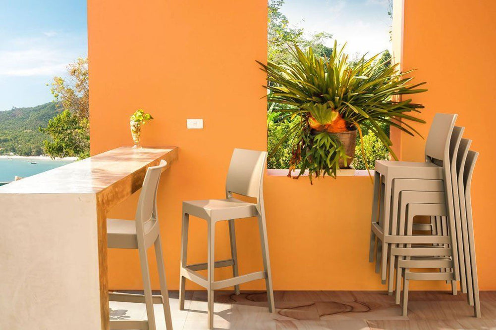 Hospitality Plus Maya Bar Stool - 750mm Seat Height [1080H x 400W]-white  