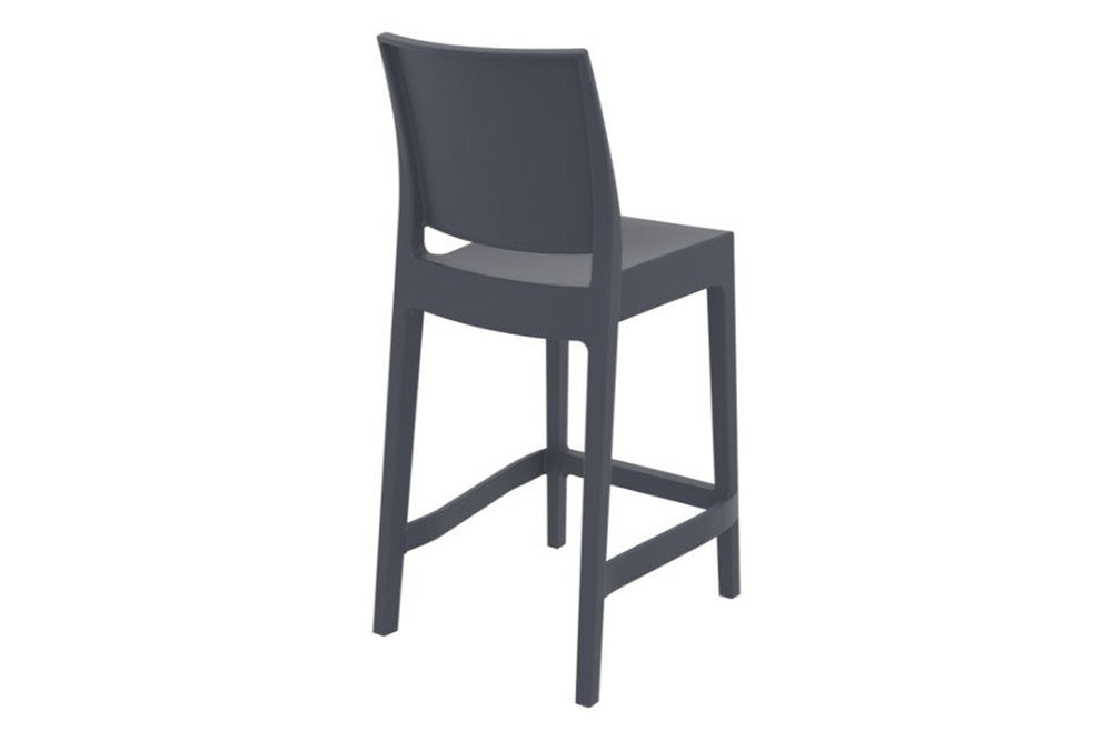 Hospitality Plus Maya Bar Stool - 650mm Seat Height [970H x 400W]-white  
