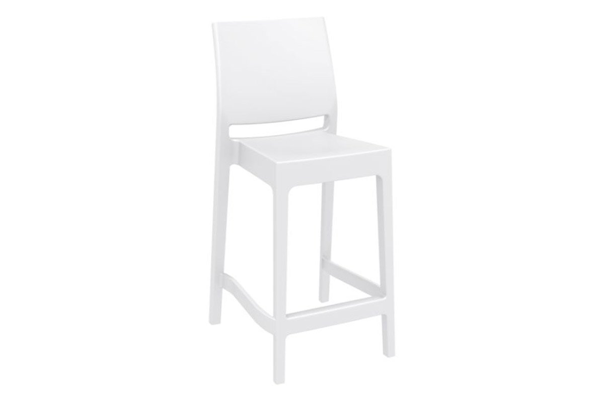 Hospitality Plus Maya Bar Stool [970H x 400W] Hospitality Plus white 