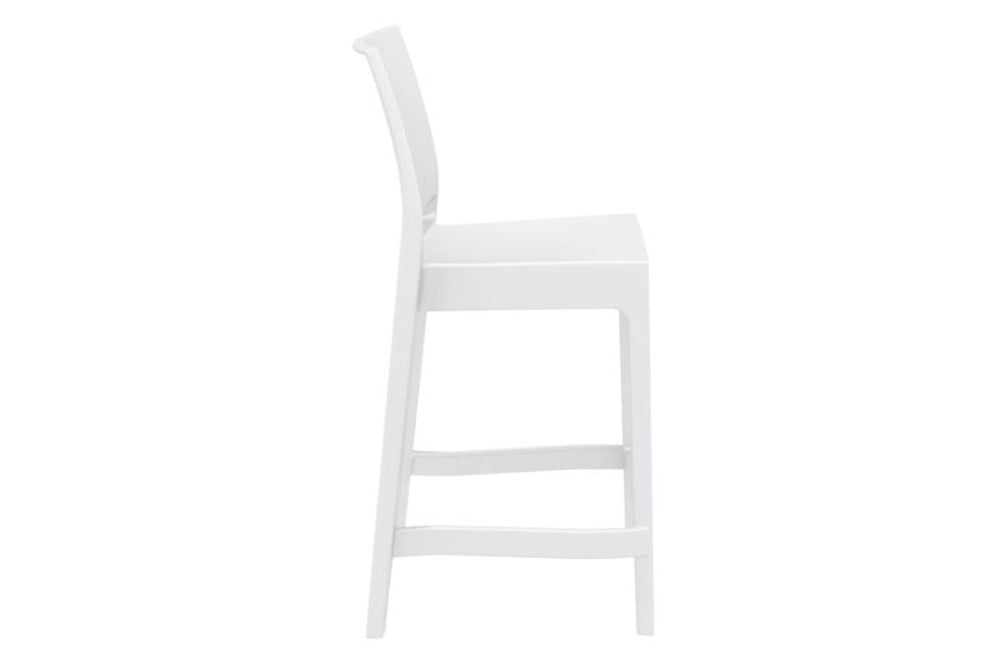 Hospitality Plus Maya Bar Stool - 650mm Seat Height [970H x 400W]-white  