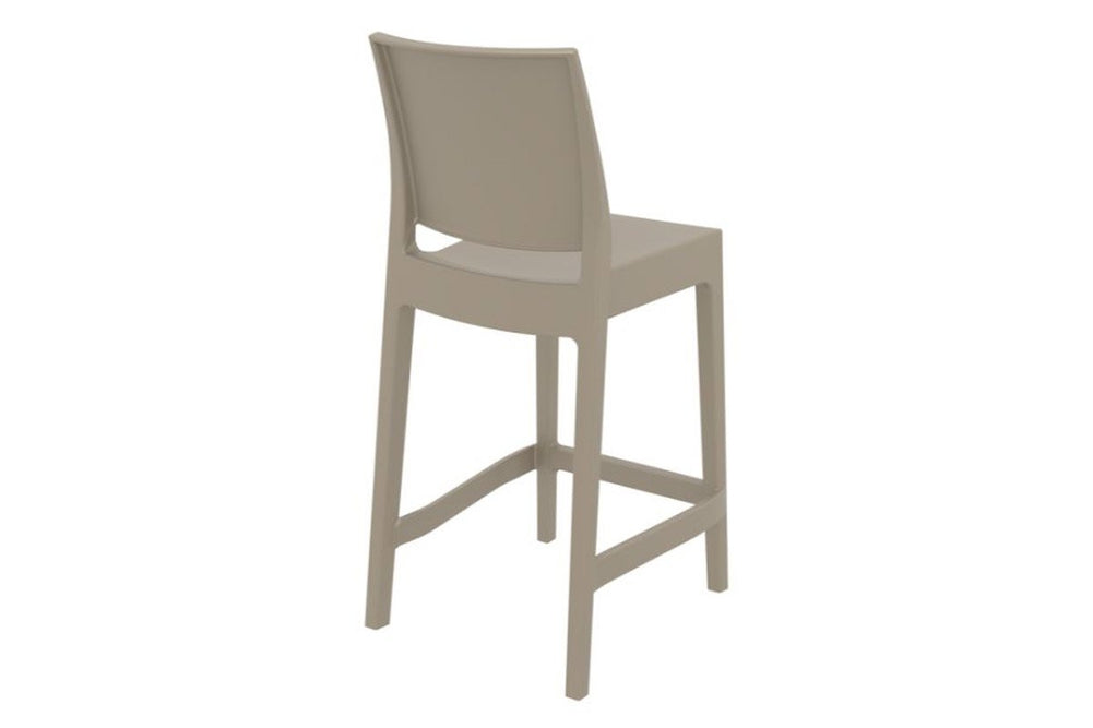 Hospitality Plus Maya Bar Stool - 650mm Seat Height [970H x 400W]-white  