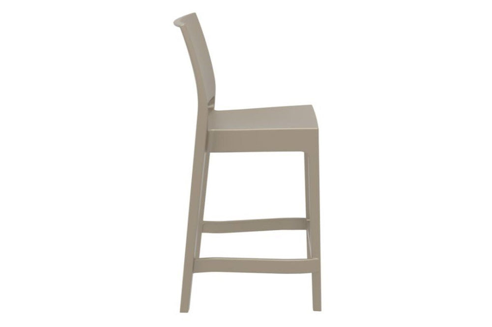 Hospitality Plus Maya Bar Stool - 650mm Seat Height [970H x 400W]-white  