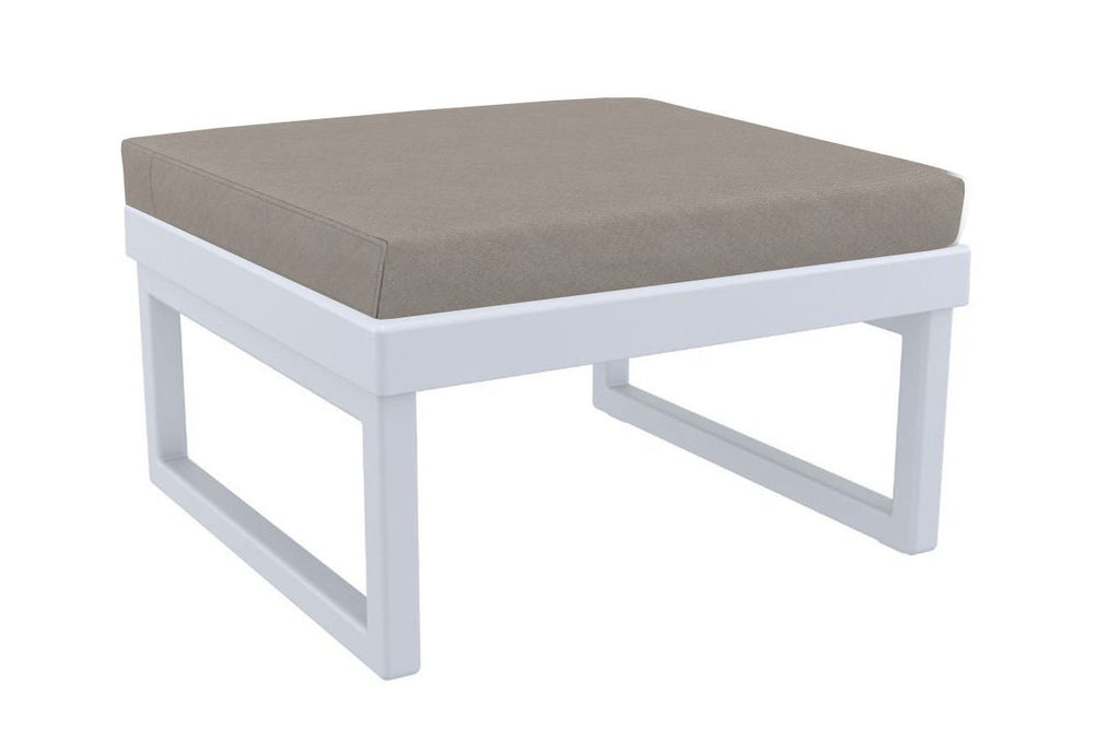Hospitality Plus Mykonos Outdoor Table-silver grey light brown 