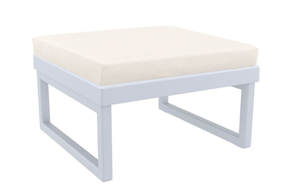 Hospitality Plus Mykonos Outdoor Table-silver grey beige 