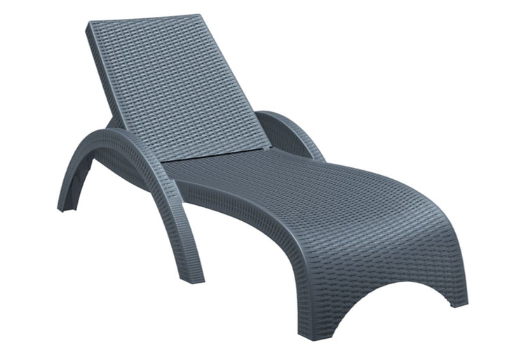 Hospitality Plus Relaxed Sun Lounger - UV-stabilised and Weather-proof Hospitality Plus anthracite none 