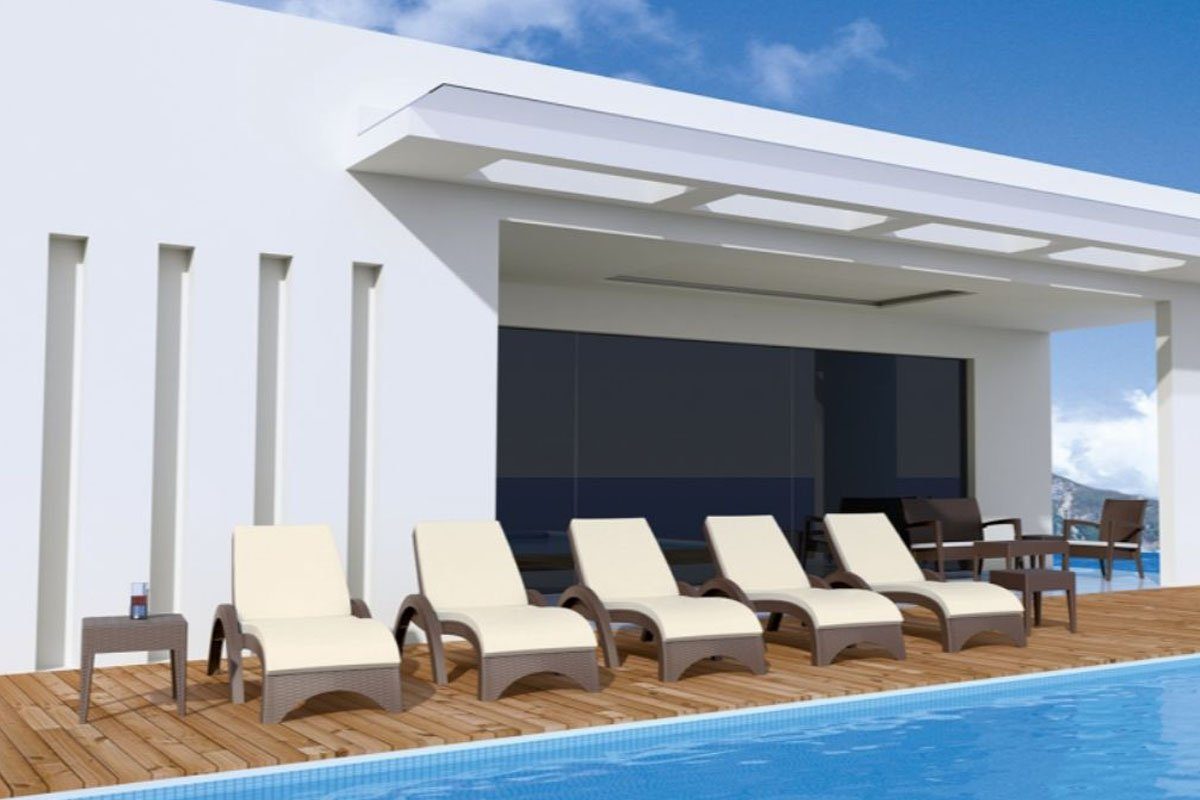 Hospitality Plus Relaxed Sun Lounger - UV-stabilised and Weather-proof Hospitality Plus 