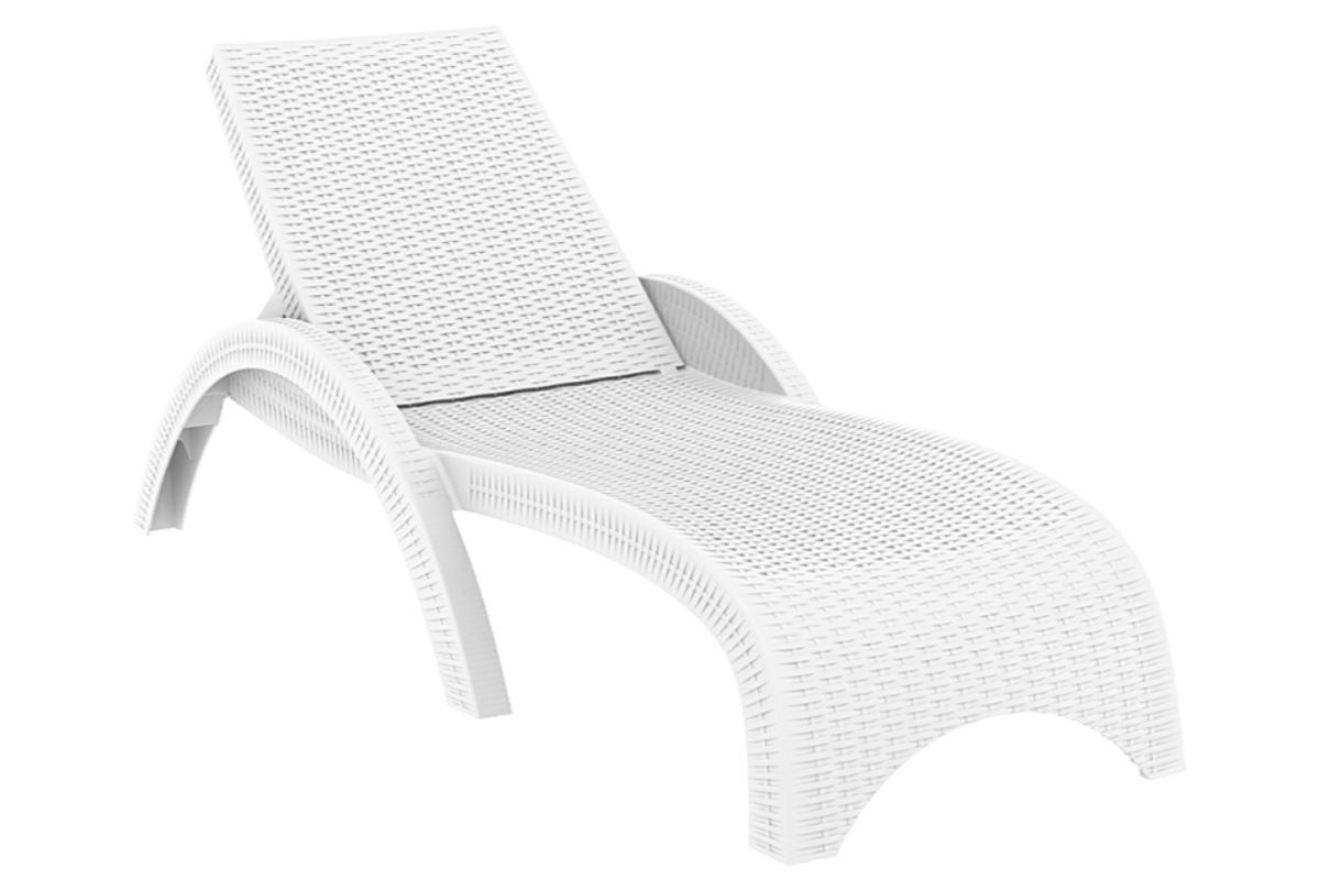 Hospitality Plus Relaxed Sun Lounger - UV-stabilised and Weather-proof Hospitality Plus white none 