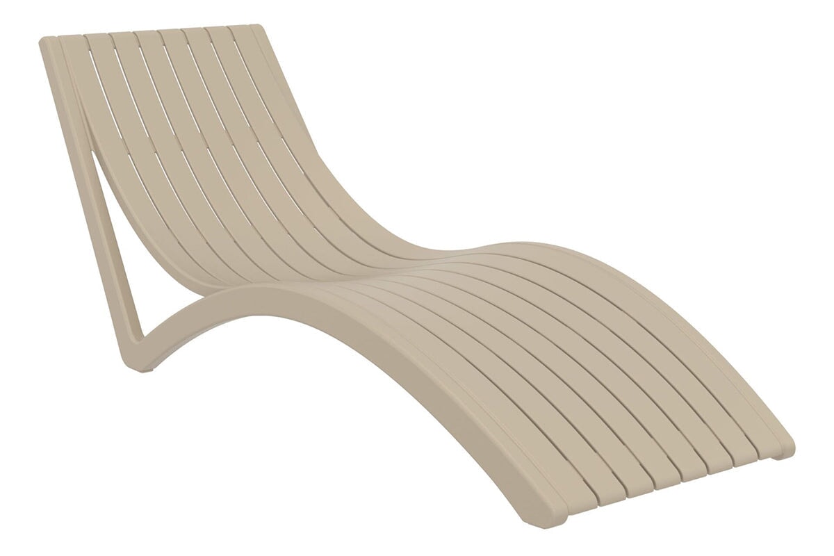 Hospitality Plus Set of Siesta Slim Sun Loungers with Ocean Side Table - Weather Resistant Hospitality Plus 