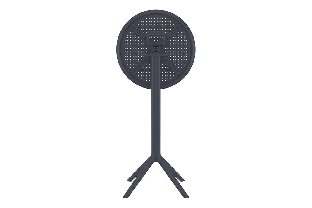 Hospitality Plus Siesta Sky Folding Bar Table - Round [600mm]-black  