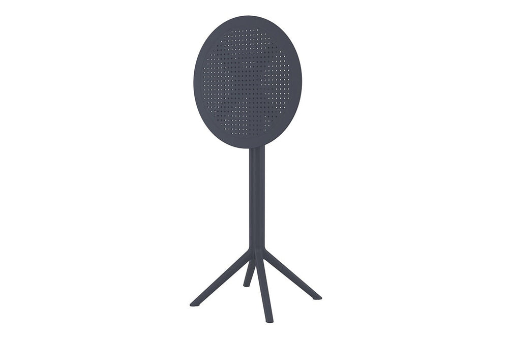 Hospitality Plus Siesta Sky Folding Bar Table - Round [600mm]-black  