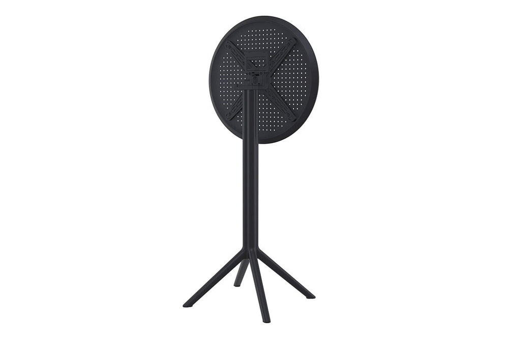 Hospitality Plus Siesta Sky Folding Bar Table - Round [600mm]-black  