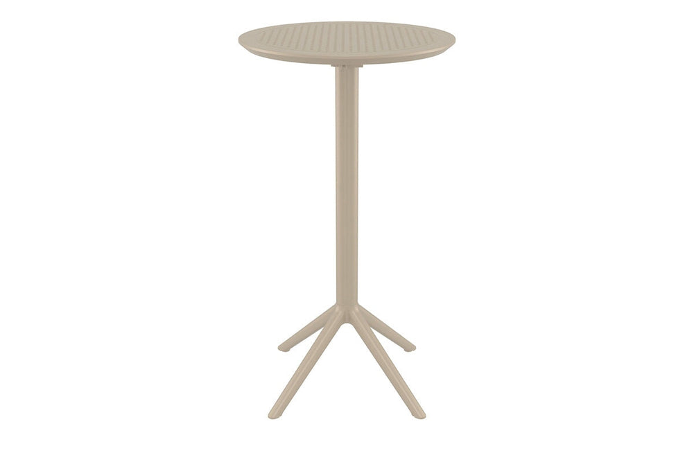 Hospitality Plus Siesta Sky Folding Bar Table - Round [600mm]-taupe  