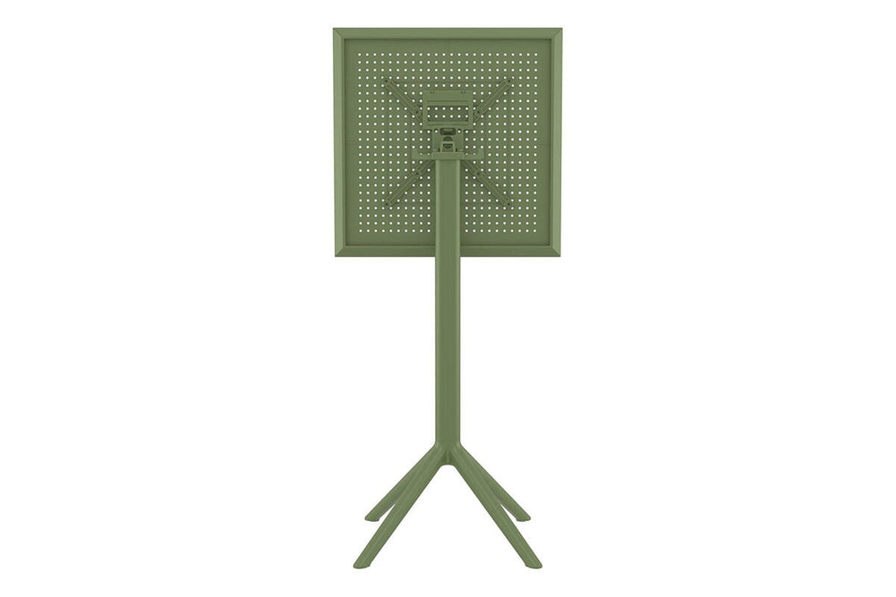 Hospitality Plus Siesta Sky Folding Bar Table - Square [600L x 600W]-black  