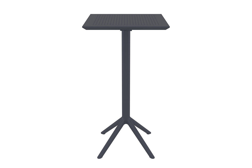 Hospitality Plus Siesta Sky Folding Bar Table - Square [600L x 600W]-black  