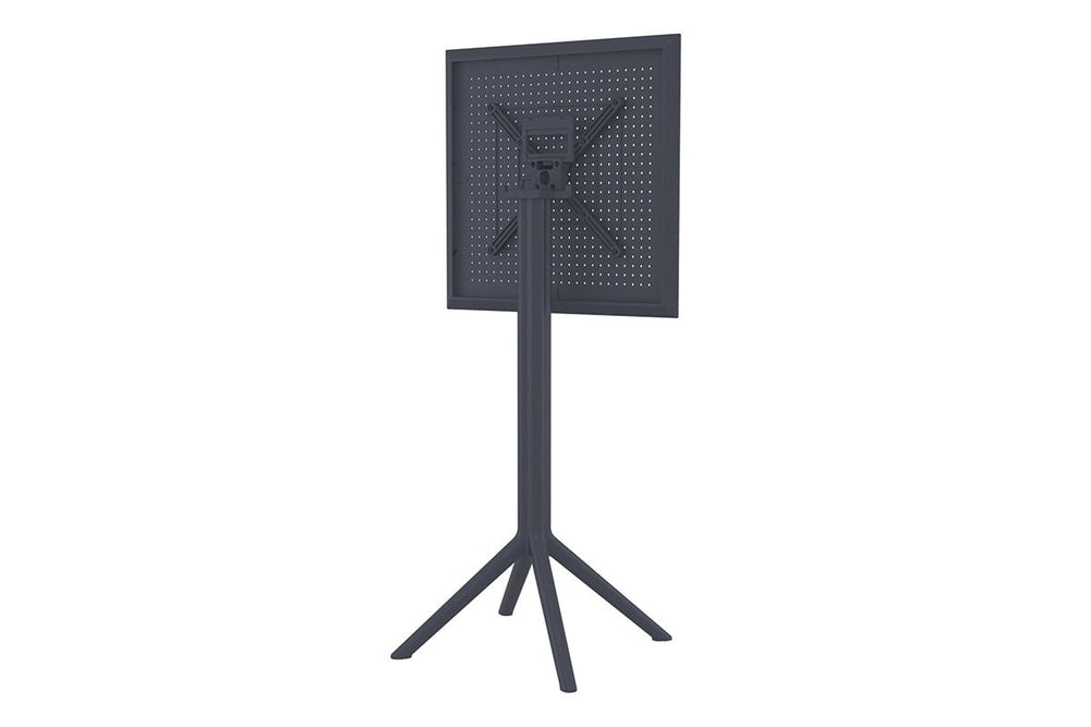 Hospitality Plus Siesta Sky Folding Bar Table - Square [600L x 600W]-black  
