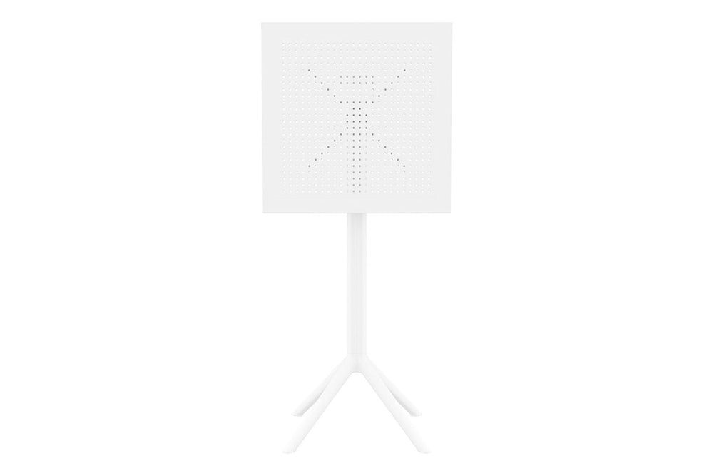 Hospitality Plus Siesta Sky Folding Bar Table - Square [600L x 600W]-black  