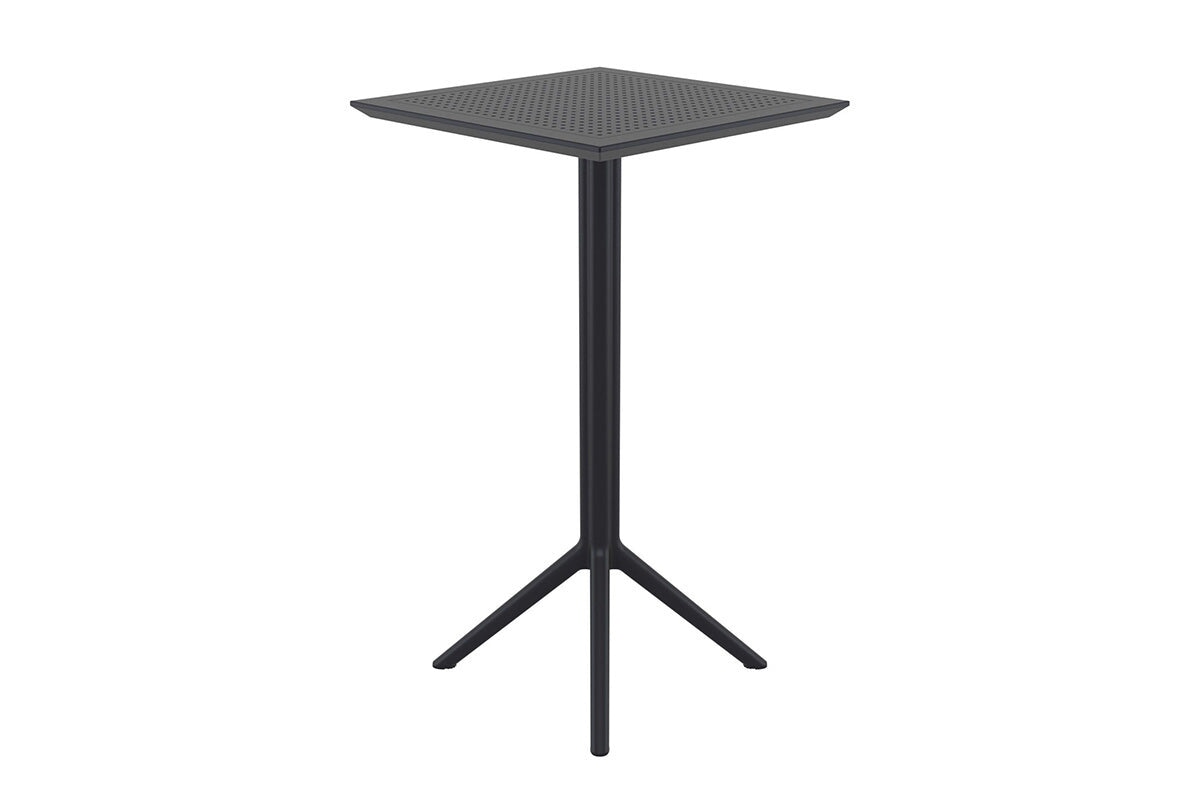 Hospitality Plus Siesta Sky Folding Bar Table - Square [600L x 600W] Hospitality Plus black 