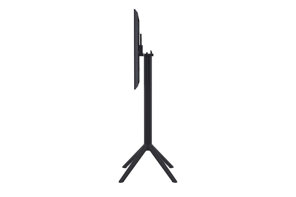 Hospitality Plus Siesta Sky Folding Bar Table - Square [600L x 600W]-black  