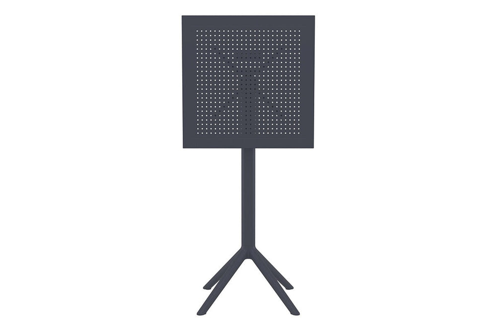 Hospitality Plus Siesta Sky Folding Bar Table - Square [600L x 600W]-black  