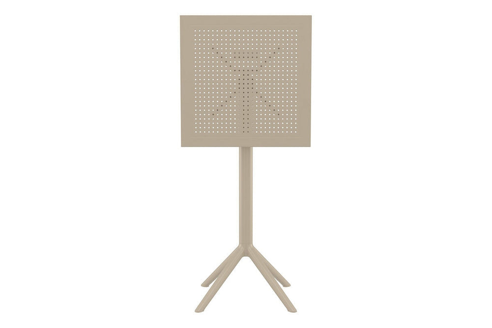 Hospitality Plus Siesta Sky Folding Bar Table - Square [600L x 600W]-black  