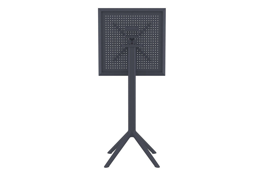 Hospitality Plus Siesta Sky Folding Bar Table - Square [600L x 600W]-black  