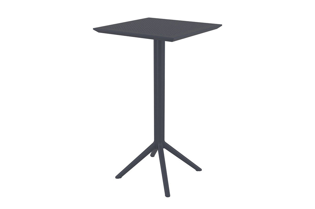 Hospitality Plus Siesta Sky Folding Bar Table - Square [600L x 600W]-anthracite  