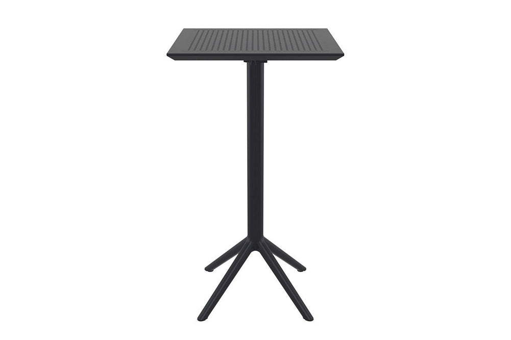 Hospitality Plus Siesta Sky Folding Bar Table - Square [600L x 600W]-black  