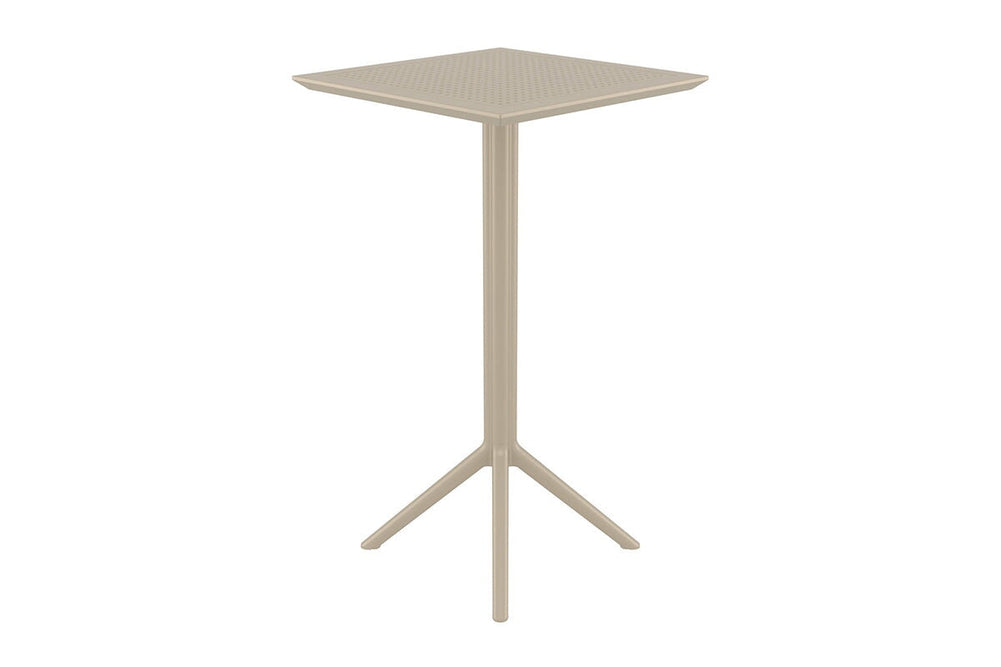 Hospitality Plus Siesta Sky Folding Bar Table - Square [600L x 600W]-black  