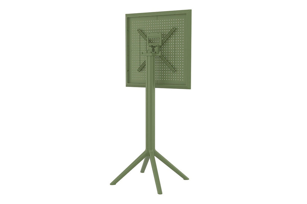 Hospitality Plus Siesta Sky Folding Bar Table - Square [600L x 600W]-black  