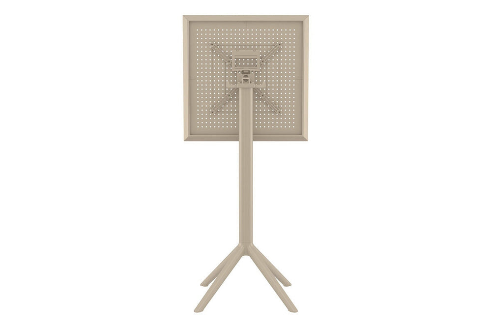 Hospitality Plus Siesta Sky Folding Bar Table - Square [600L x 600W]-black  