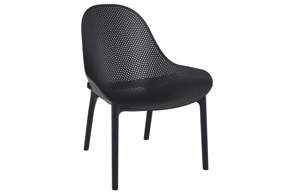 Hospitality Plus Sky Lounge Chair - Indoor/Outdoor Commercial-grade-black  