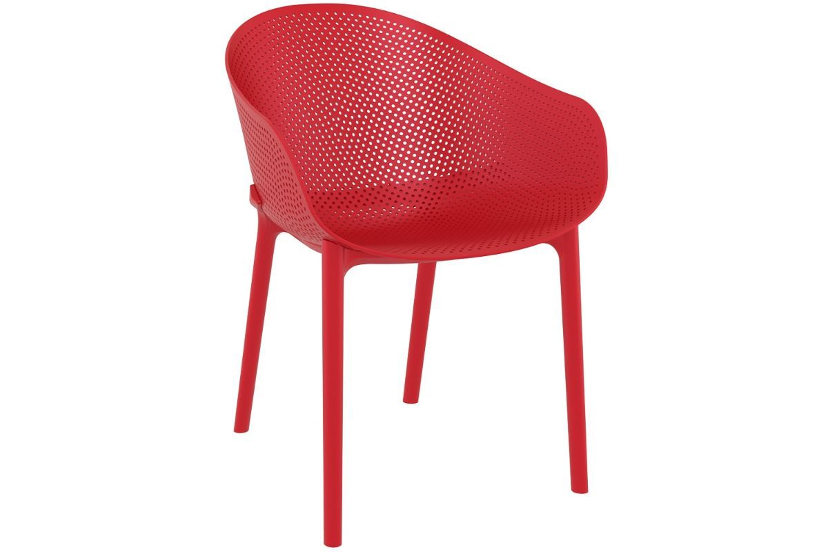 Hospitality Plus Sky Outdoor Chair-red  