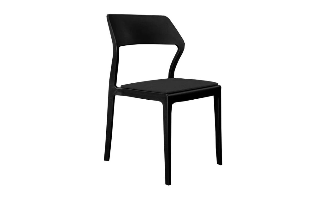 Hospitality Plus Snow Indoor Outdoor Chair-black black cushion 