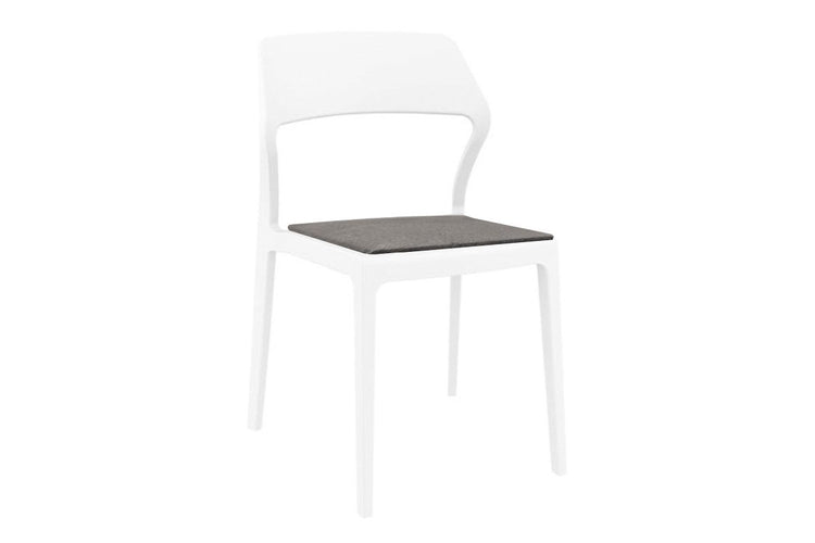 Hospitality Plus Snow Indoor Outdoor Chair Hospitality Plus white anthracite cushion 