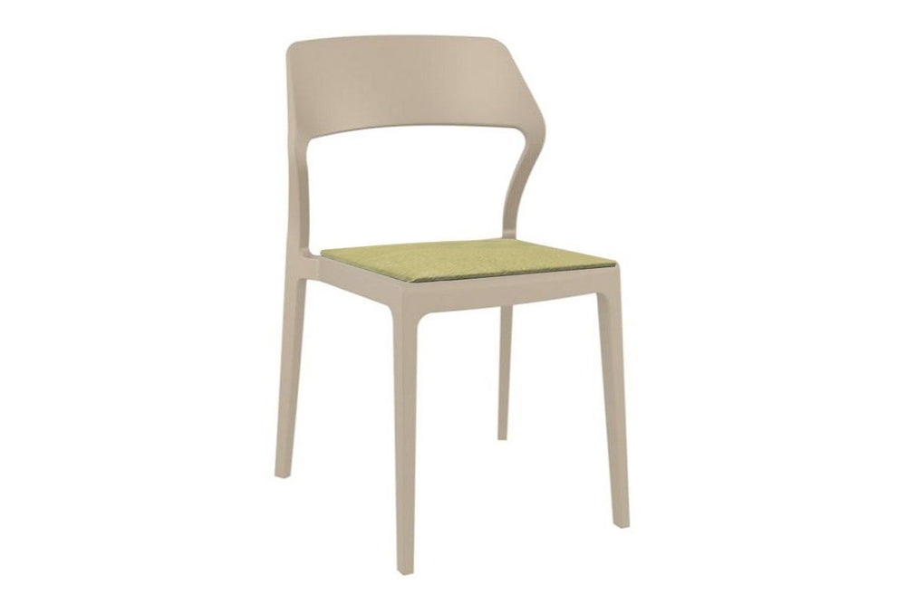 Hospitality Plus Snow Indoor Outdoor Chair-taupe olive green cushion 