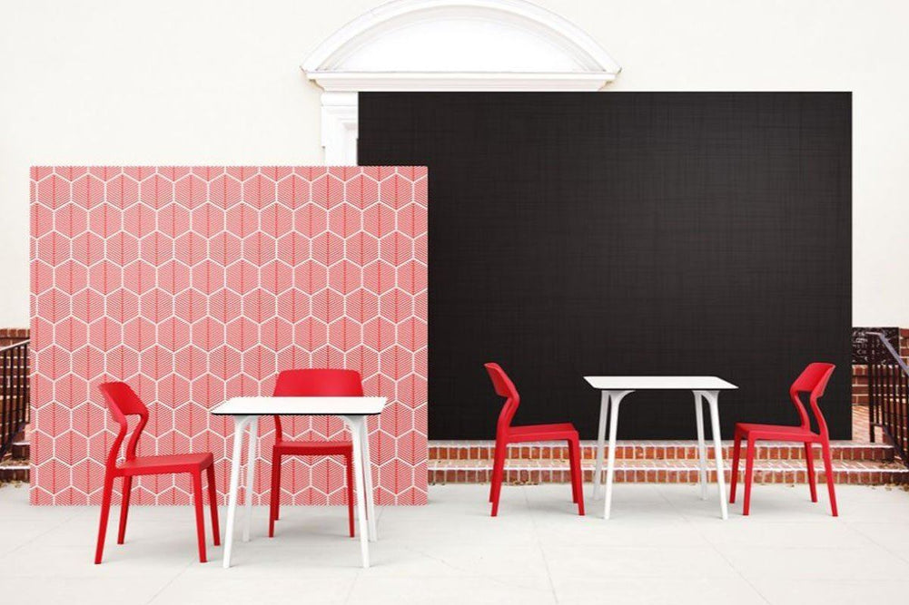 Hospitality Plus Snow Indoor Outdoor Chair-white taupe cushion 