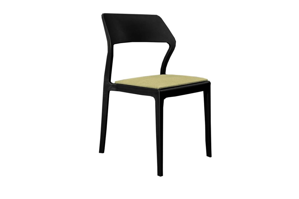 Hospitality Plus Snow Indoor Outdoor Chair-black olive green cushion 