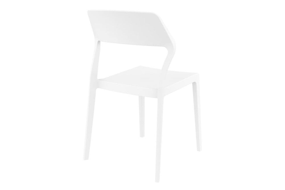 Hospitality Plus Snow Indoor Outdoor Chair-white taupe cushion 