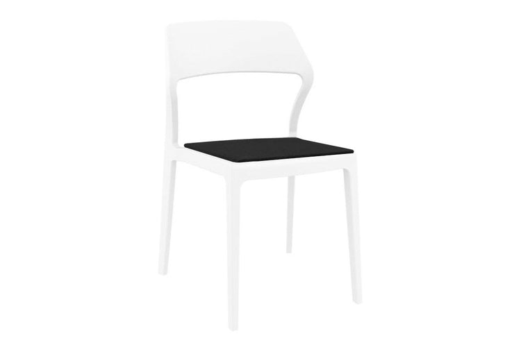 Hospitality Plus Snow Indoor Outdoor Chair Hospitality Plus white black cushion 