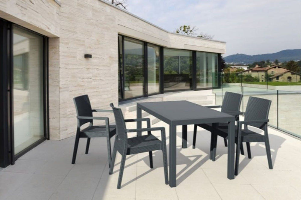 Hospitality Plus Ibiza Lounge Cafe Chair - Stackable Armchair-white  