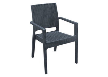 Hospitality Plus Ibiza Lounge Cafe Chair - Stackable Armchair Hospitality Plus anthracite 