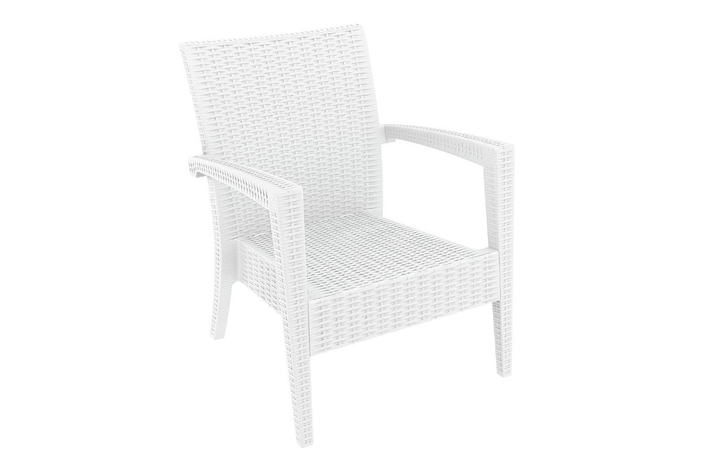 Hospitality Plus Tequila Lounge Chair - Stackable Outdoor Cafe Armchair-white none 