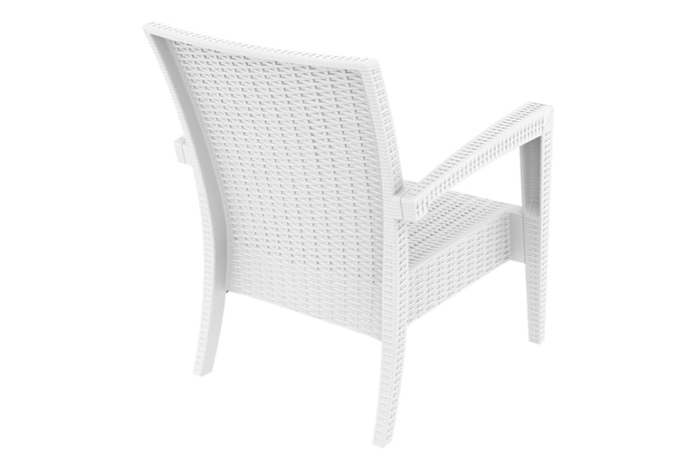 Hospitality Plus Tequila Lounge Chair - Stackable Outdoor Cafe Armchair-white beige 