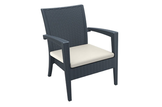 Hospitality Plus Tequila Lounge Chair - Stackable Outdoor Cafe Armchair Hospitality Plus anthracite beige 