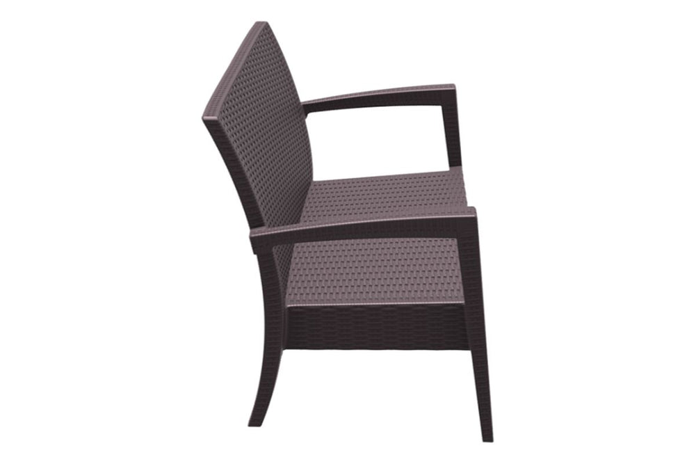 Hospitality Plus Tequila Lounge Sofa - Stackable Outdoor Chair-white beige 