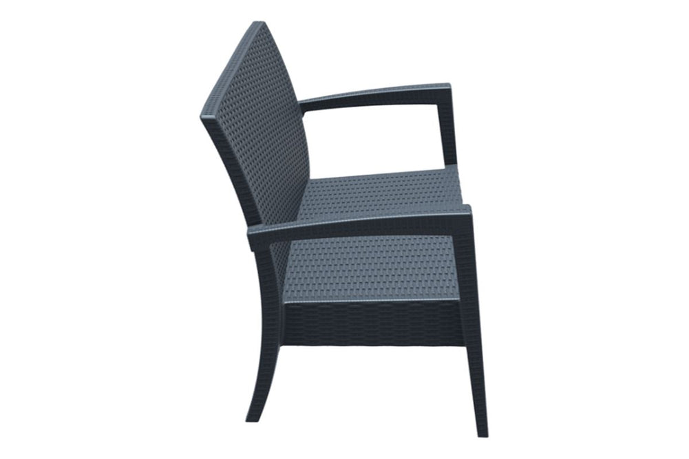 Hospitality Plus Tequila Lounge Sofa - Stackable Outdoor Chair-white beige 