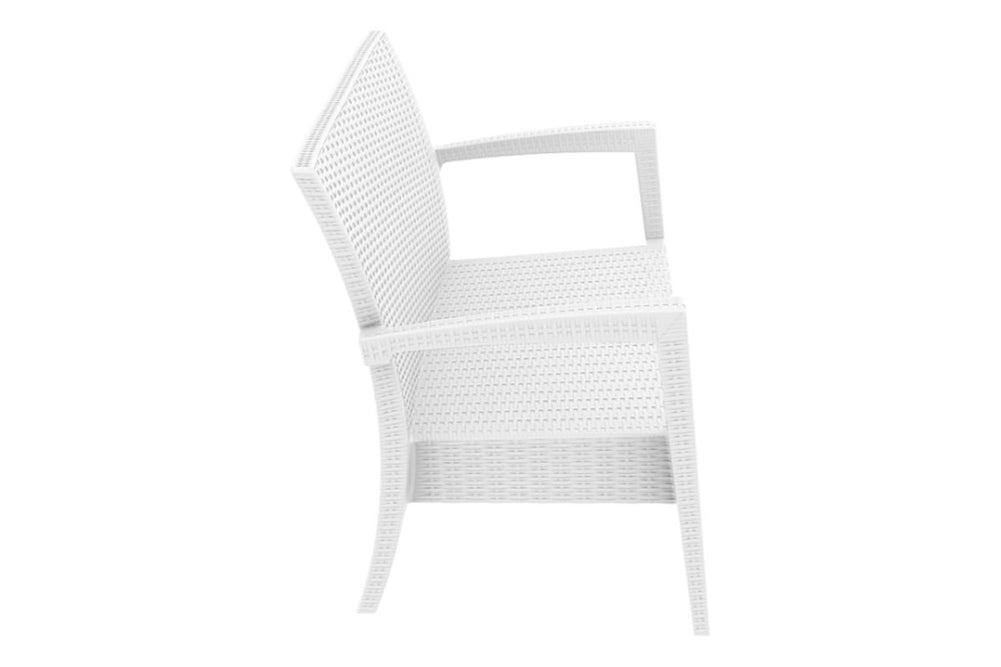 Hospitality Plus Tequila Lounge Sofa - Stackable Outdoor Chair-white beige 